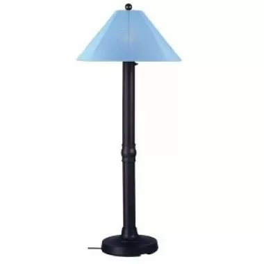 Patio Concepts Catalina 62" Floor Lamp with 3" with Sky Blue Sunbrella Shade Fabric