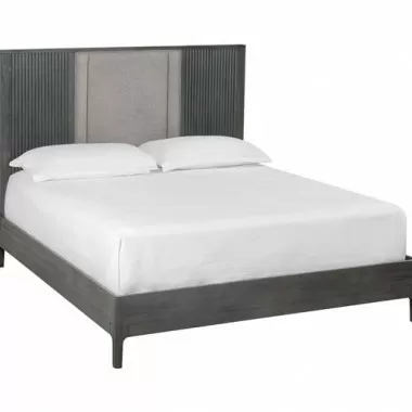 Sunpan Keldon Bed Queen / King Belfast - Heather Grey - Front Side Angle