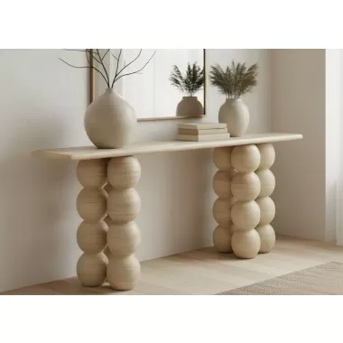 Marbella Console in Beige- Lifestyle 1
