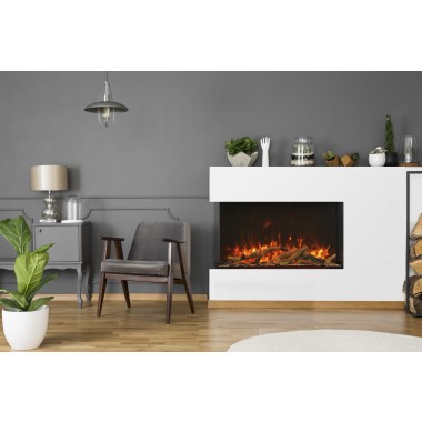 Amantii 40" Unit - 14 1/4" In Depth 3 Sided Glass Fireplace