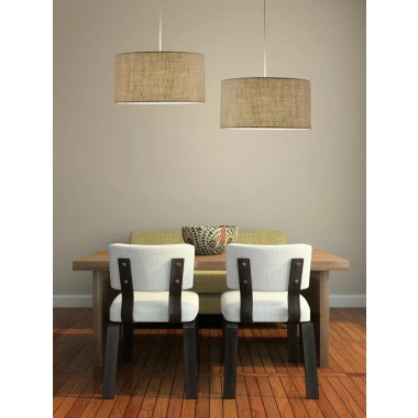 Adesso Harvest Drum Pendant Brown