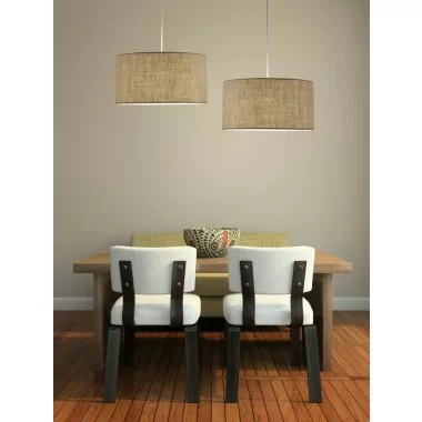 Adesso Harvest Drum Pendant Brown