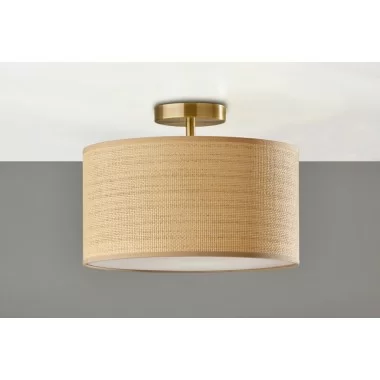 Adesso Harvest Flush Mount Brass