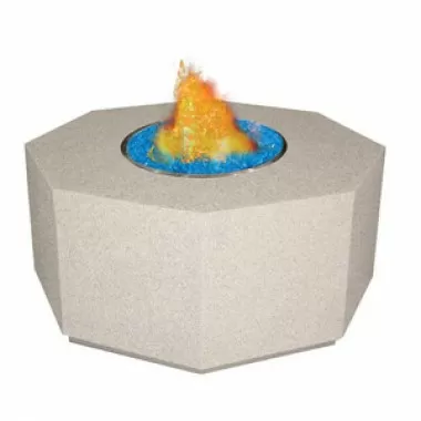 Fireside America Octagon Gas Fire Pit For Fire Glass Gems - LP