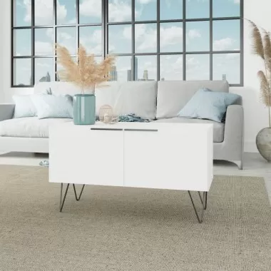 Manhattan Comfort Beekman 35.43 Accent Cabinet with 2 Shelves in White