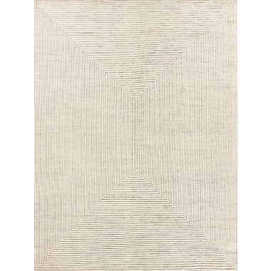 Exquisite Rugs Crescent Handmade Hand-Knotted New Zealand Wool Ivory Area Rug 4044-004