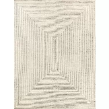 Exquisite Rugs Crescent Handmade Hand-Knotted New Zealand Wool Ivory Area Rug 4044-004