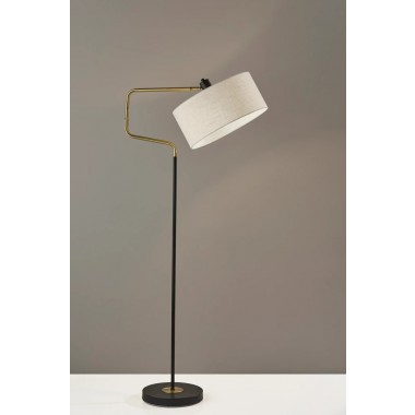 Adesso Jacob Floor Lamp Black