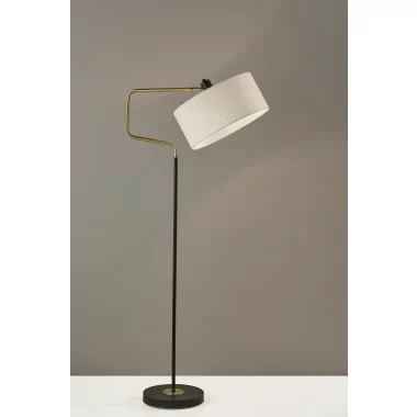 Adesso Jacob Floor Lamp Black