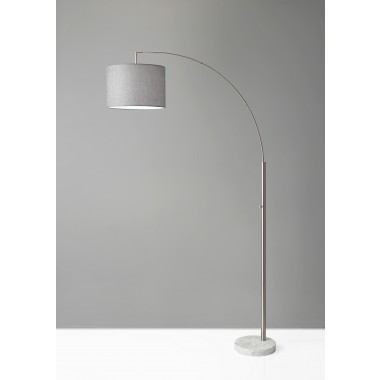 Bowery Arc Lamp - Brushed Steel
