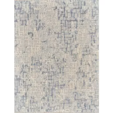 Exquisite Rugs Vista Handmade Hand Loomed New Zealand Wool and Bamboo Silk Gray/Blue Area Rug