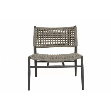 Sunset West Grigio Cushionless Accent Chair - Front Angle