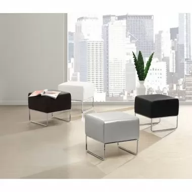 Zuo Modern Plush Ottoman - Liestyle