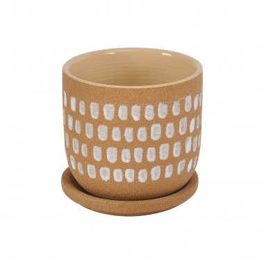 Moe's Home Collection Botanical Planter Natural in 4.5IN - Front Angle
