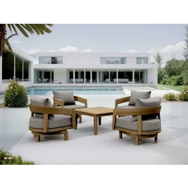 Anderson Teak Toscana 5-pc Deep Seating Swivel Set