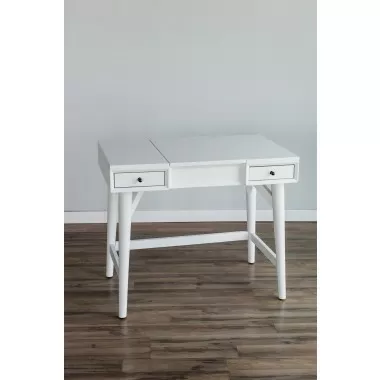 Alpine Furniture Flynn Bedroom Vanity, White - Front Angle