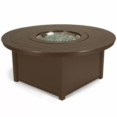 Telescope Casual 54" Round Marine Grade Polymer Top Chat Height Fire Table