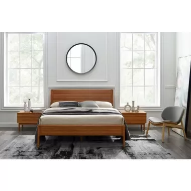 Greenington Ventura Queen / King Platform Bed Amber - Lifestyle