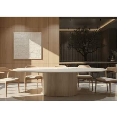 Living Petra Dining Table in Beige-1