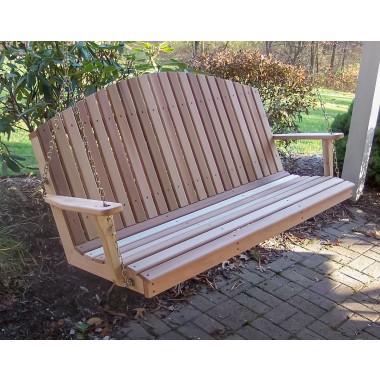 Cedar Mountaintop Fanback Porch Swing 