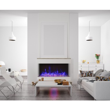 Amantii 50" Unit - 14 1/4" In Depth 3 Sided Glass Fireplace