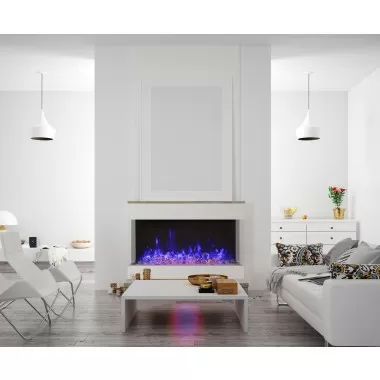 Amantii 50" Unit - 14 1/4" In Depth 3 Sided Glass Fireplace