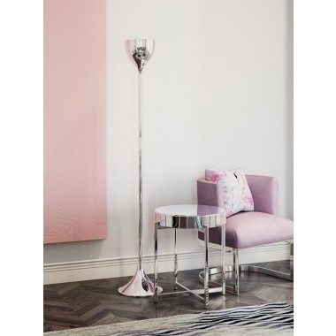 Zuo Modern Neutrino Floor Lamp Chrome - Lifestyle