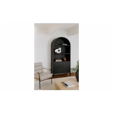 Wilde Display Cabinet Black Oak-1