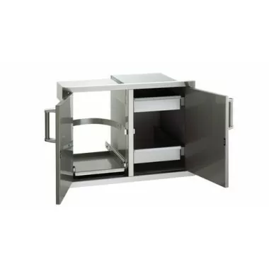 Fire Magic Double Access Door with Double Drawers and Tank Tray
