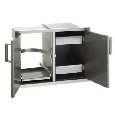 Fire Magic Double Door with Dual Drawers & Trash Tray