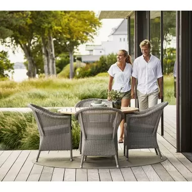 Cane-Line Lansing Dining Table, Small, Dia. 47.25"