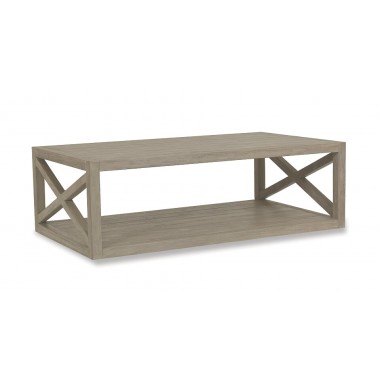 X Coffee Table in Coastal Teak