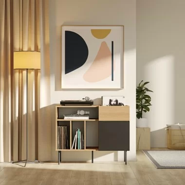 TemaHome Viny Sideboard in Oak & Pure Black - Lifestyle