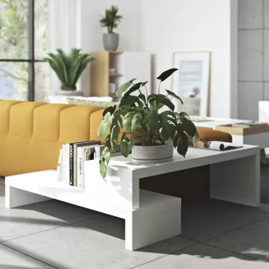 TemaHome Cliff Tv Bench in Pure White - Lifestyle 2