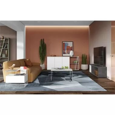 TemaHome Berlin TV Stand in Concrete Look - Lifestyle