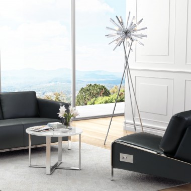 Zuo Modern Savoy Floor Lamp Chrome - Lifestyle