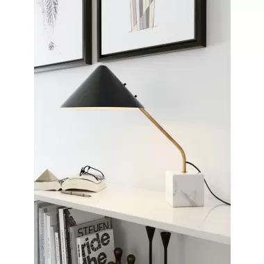 Zuo Modern Pike Table Lamp Black And White - Lifestyle