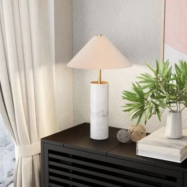 Zuo Modern Ciara Table Lamp Beige And White - Lifestyle