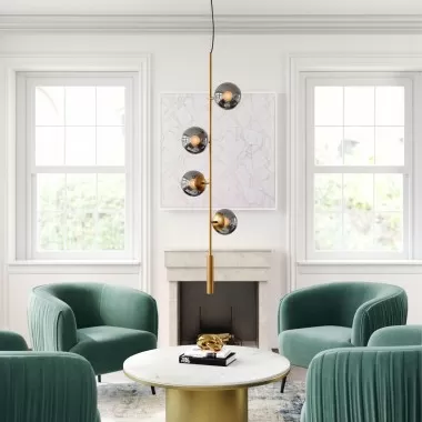 Zuo Modern Zatara Ceiling Lamp Brass - Lifestyle
