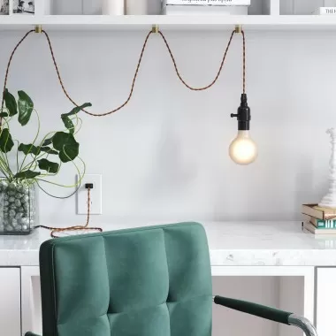 Zuo Modern Molly Ceiling Lamp Black - Lifestyle