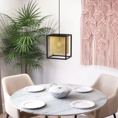 Zuo Modern Yves Ceiling Lamp Gold And Black - Lifestyle