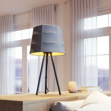 Zuo Modern Mozzi Table Lamp Gray And Black - Lifestyle