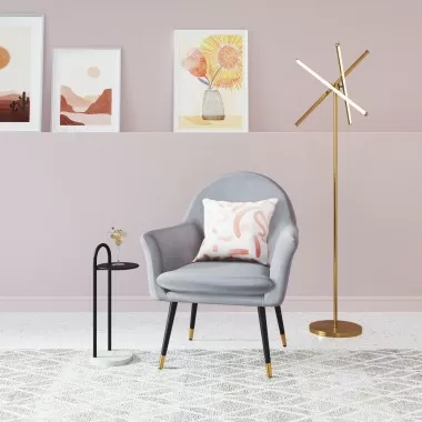 Zuo Modern Garza Floor Lamp Brass - Lifestyle