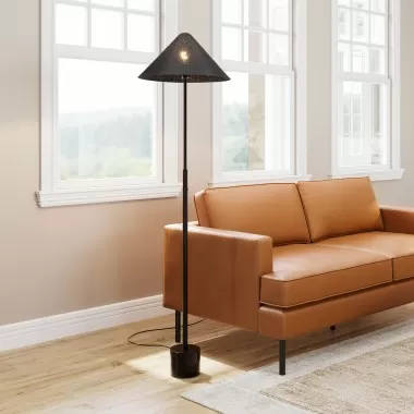  Zuo Modern Cardo Floor Lamp Bronze - Lifestyle