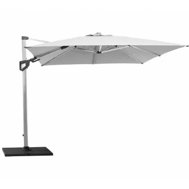 Cane-Line Hyde Luxe Tilt Parasol, 3x3 M, Aluminium/Mat Anodized
