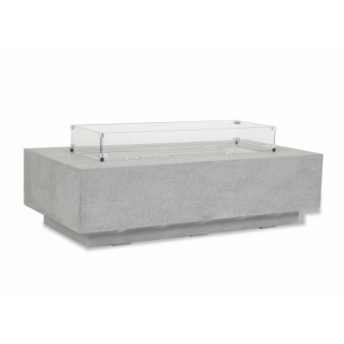 Gravelstone Rectangular Fire Table - Front Side Angle