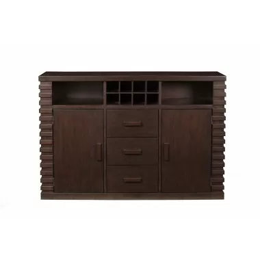 Alpine Furniture Trulinea Sideboard, Dark Espresso - Front Angle
