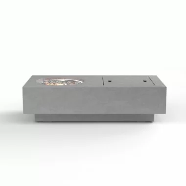 Sunset West Gravelstone Self Contained Tank Rectangular Fire Table- Front Angle