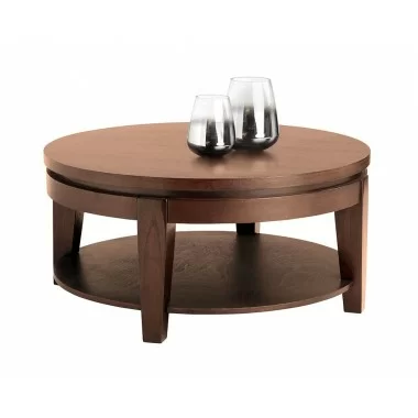 SUNPAN Asia Coffee Table - Round-FRONTVIEW WITH DECOR