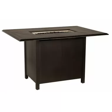 Woodard Solid Cast Rectangular Counter Height Fire Table